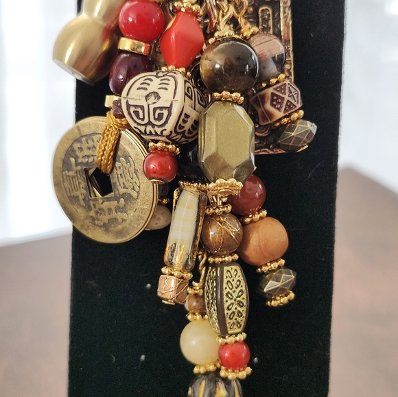 Chinese Feng Shui-inspired Purse Charm or Keychain Asian Boho Handcrafted - Picture 6 of 7